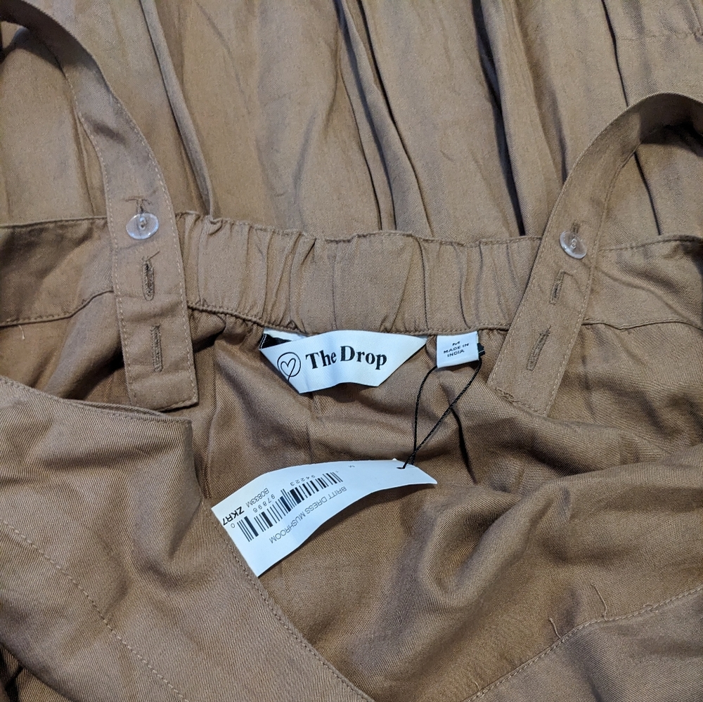 The Drop Britt Tiered Maxi Boho Flowy Dress Mushroom Brown Medium NWT - Picture 9 of 10